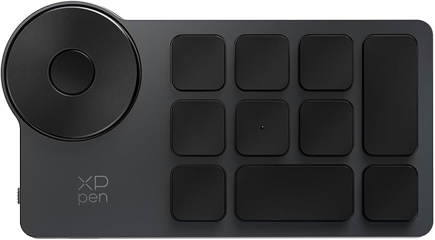 XP-Pen shortcut remote with rotary dial and center push-button